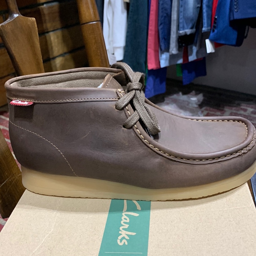Mens Clark’s Brown Leather Beeswax Size 8